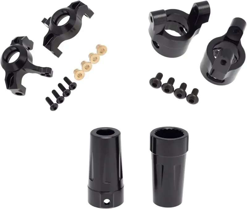 Alloy Steering, Caster Blocks &amp; Axle Adapters for Axial RR10 Bomber &amp; Wraith 2.2 C31903BLACK