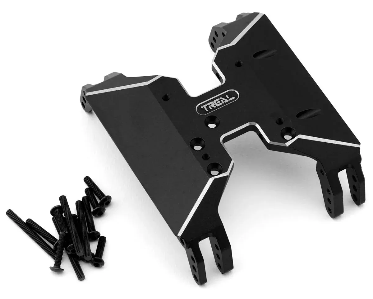 Treal Hobby Axial Capra 1/10 CNC Aluminum Center Skid Plate (Black)
