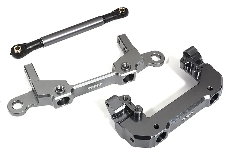 Machined F&amp;R Bumper Mounts w/ Steering Servo Mount &amp; Linkage for Axial SCX10 III
