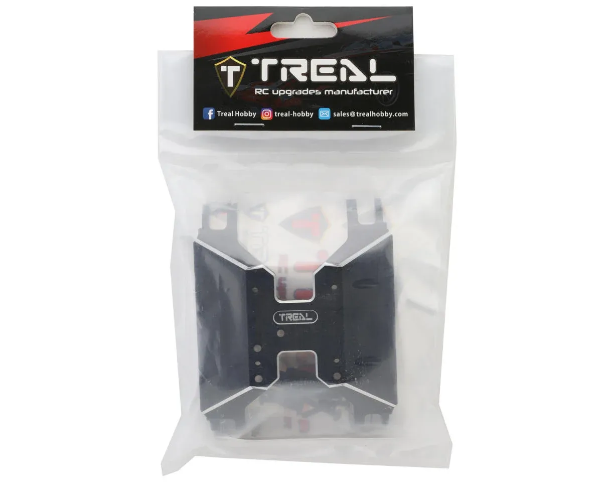 Treal Hobby Axial Capra 1/10 CNC Aluminum Center Skid Plate (Black)