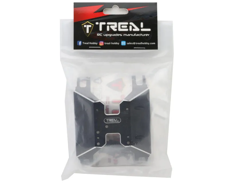 Treal Hobby Axial Capra 1/10 CNC Aluminum Center Skid Plate (Black)