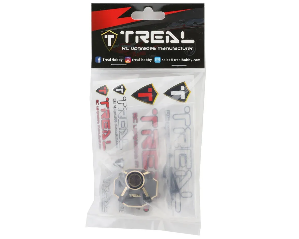 Treal Hobby Axial Capra Brass Differential Cover (Black) (98g)