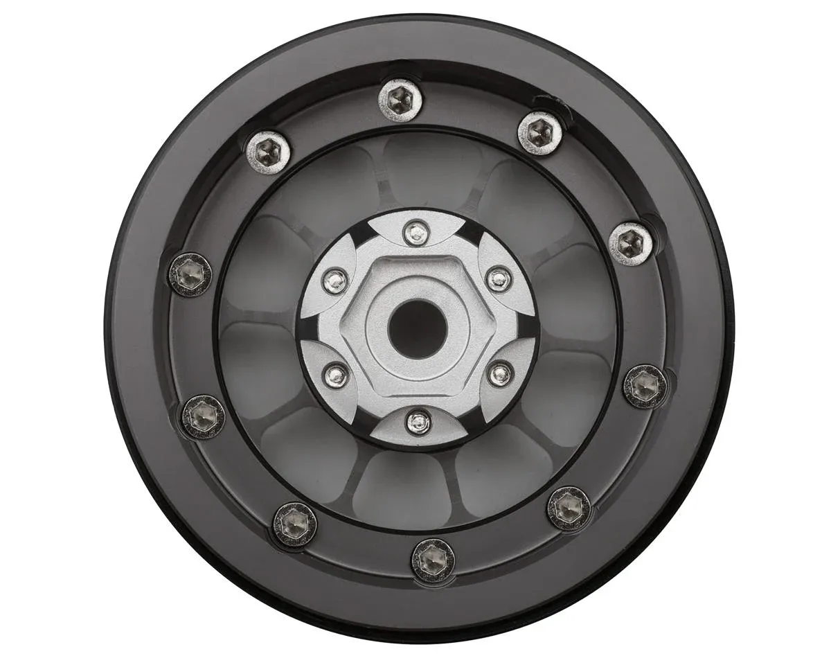 Treal Hobby Type A 1.9&#39;&#39; Spoked Beadlock Wheels (Titanium) (2)