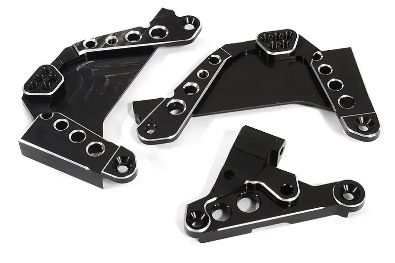 Billet AMchined Front Shock Towers for Axial SCX10 III (Black)
