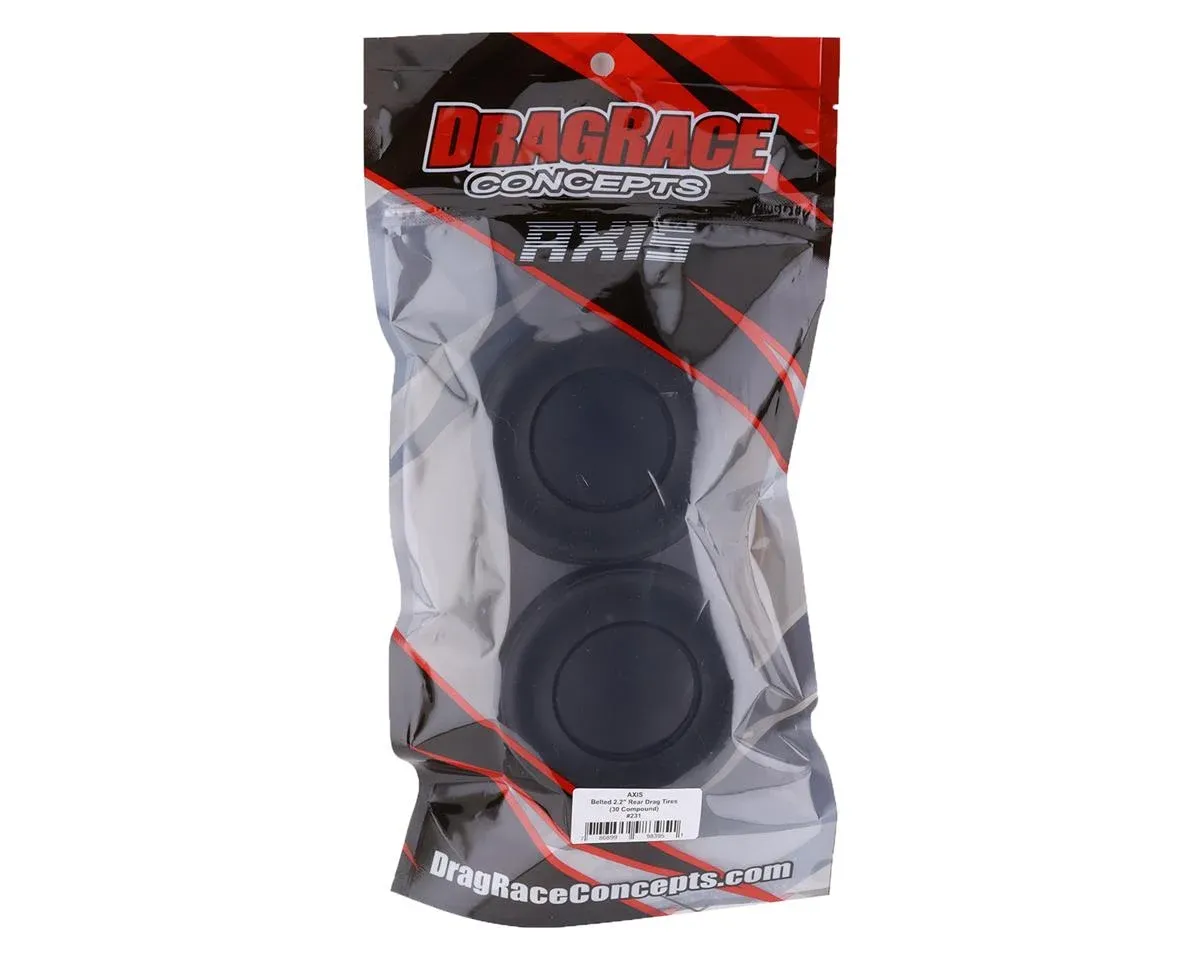 DragRace Concepts AXIS 2.2/3.0&quot; Belted Rear Drag Racing Tires (2) (30 Durometer)