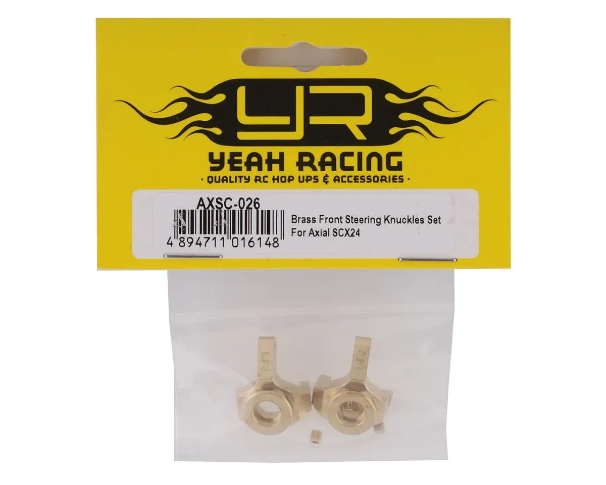 YEA-AXSC-026  Yeah Racing SCX24 Brass Front Steering Knuckles