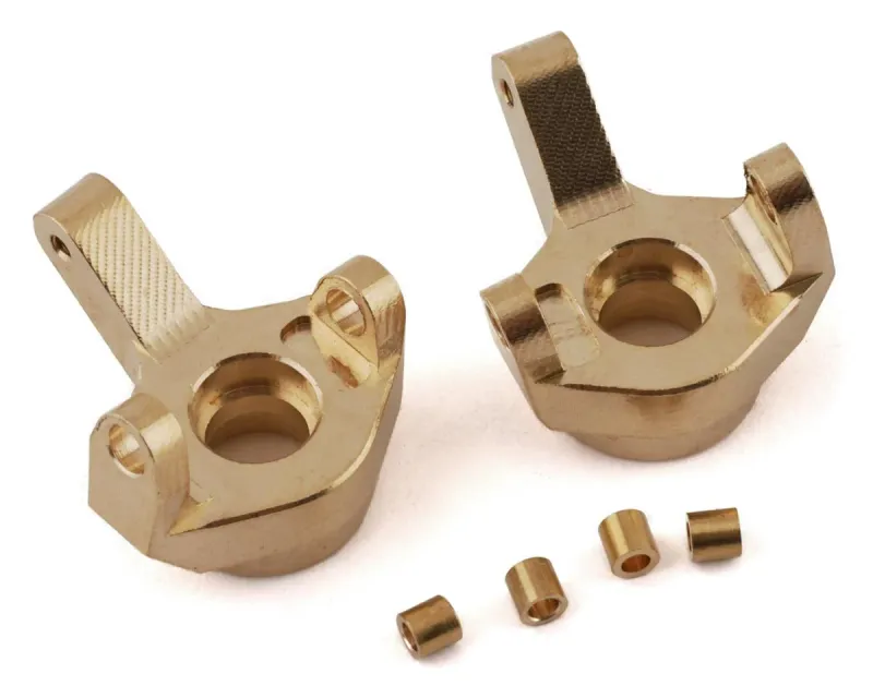 YEA-AXSC-026  Yeah Racing SCX24 Brass Front Steering Knuckles