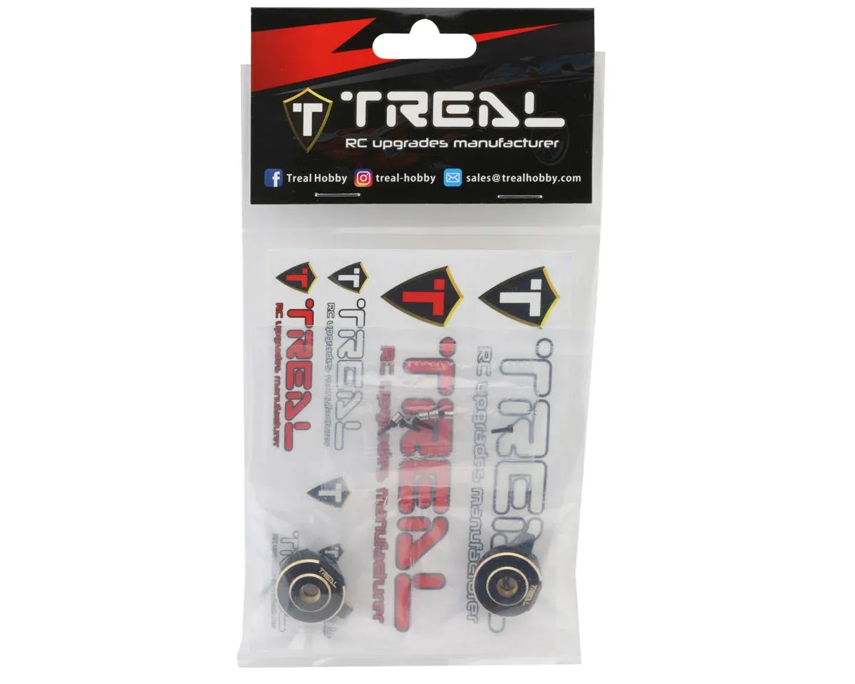 Treal Hobby Axial SCX24 Brass Front Steering Knuckles (Black) (2) (18g)