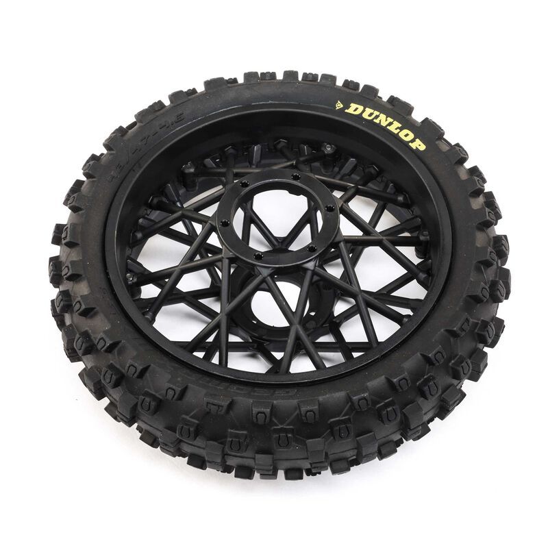 Dunlop MX53 Rear Tire Mounted, Black: PM-MX