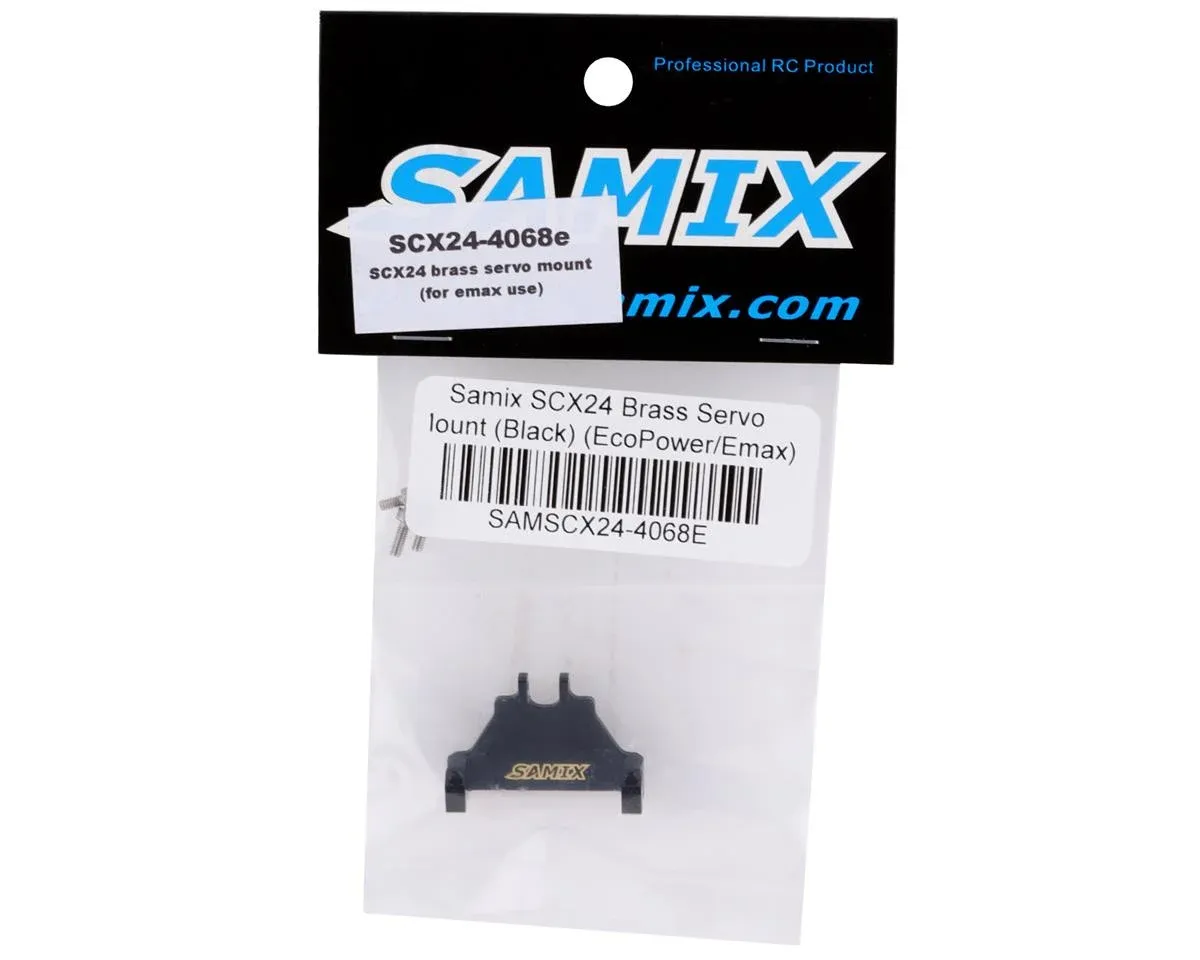 SAMSCX24-4068E  Samix SCX24 Brass Servo Mount (Black) (EcoPower/Emax)