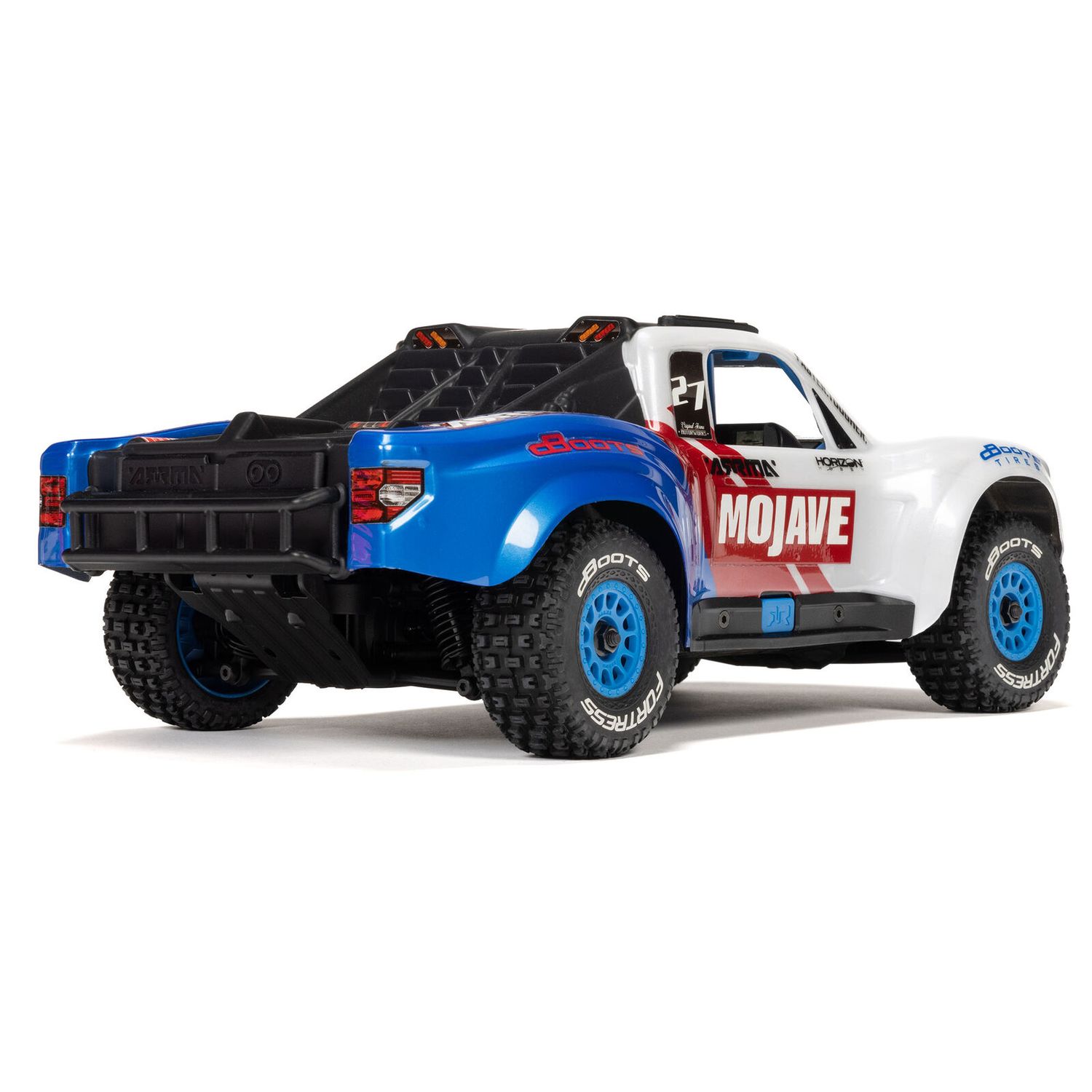 MOJAVE GROM 223S BLX Brushless 4X4 Small Scale Desert Truck RTR with Battery &amp; Charger, White/Blue