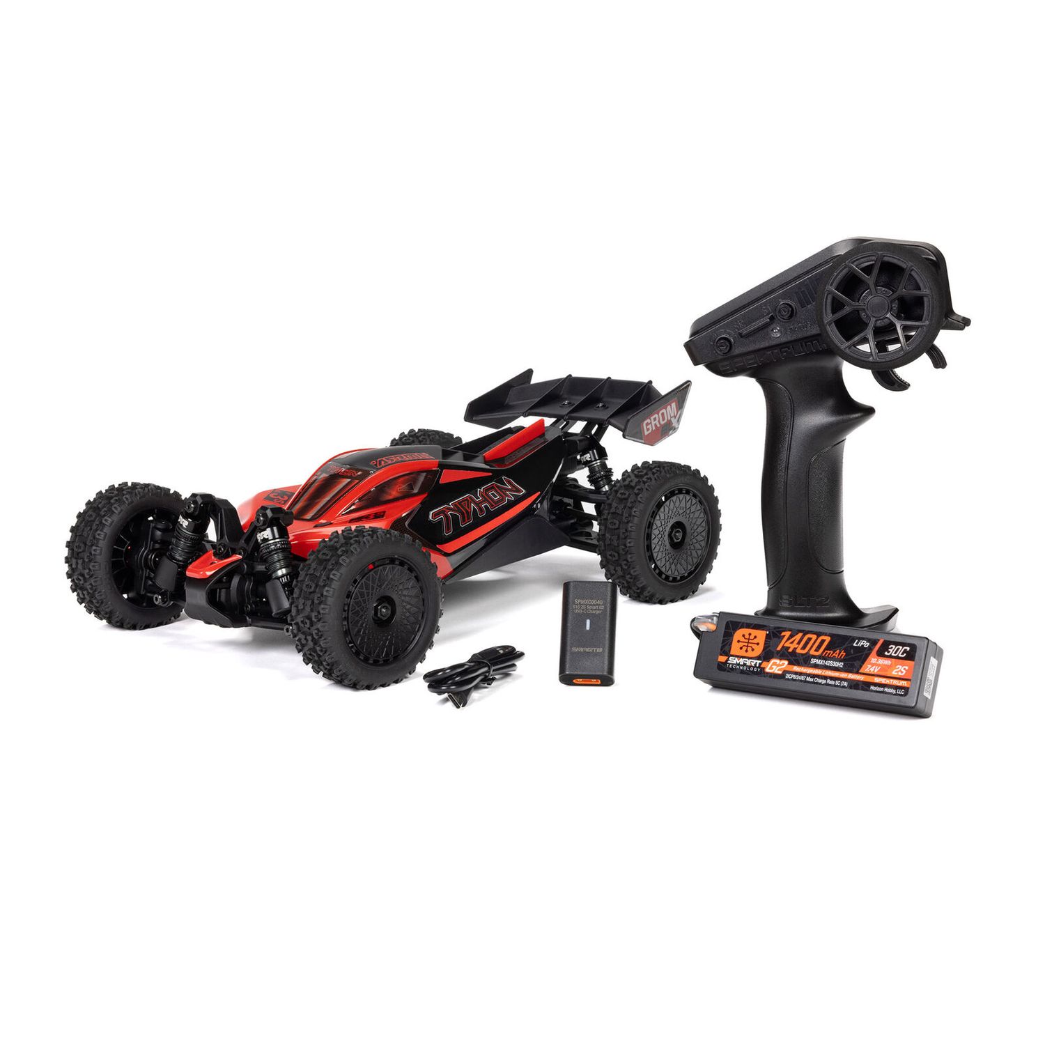 1/14 TYPHON GROM 223S DSC 4X4 RTR Brushless Buggy (Battery &amp; Charger Included), Red