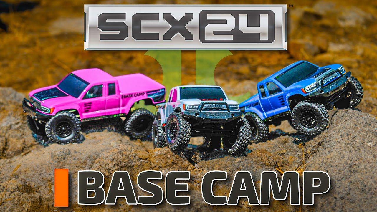 1/24 SCX24 Base Camp 4X4 RTR Brushed Rock Crawler (Battery &amp; Charger Included), White