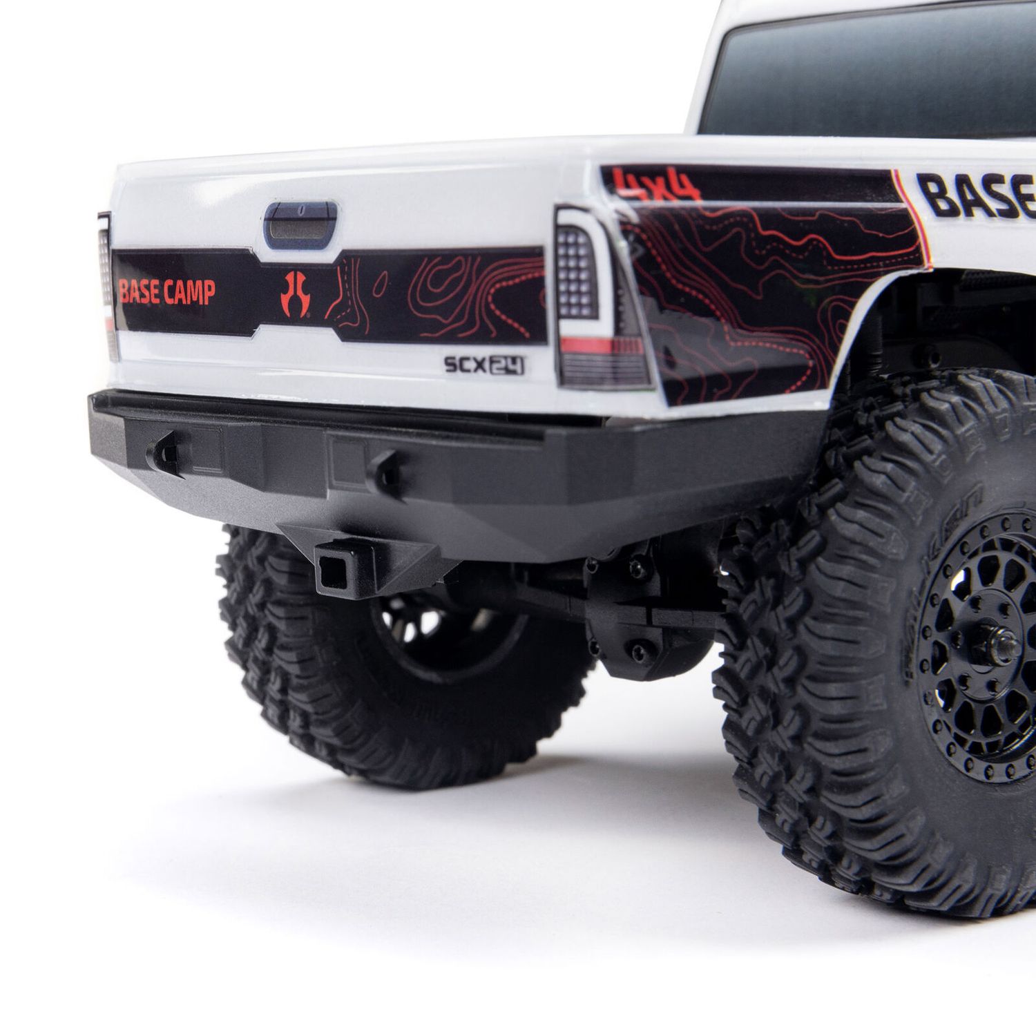 1/24 SCX24 Base Camp 4X4 RTR Brushed Rock Crawler (Battery &amp; Charger Included), White