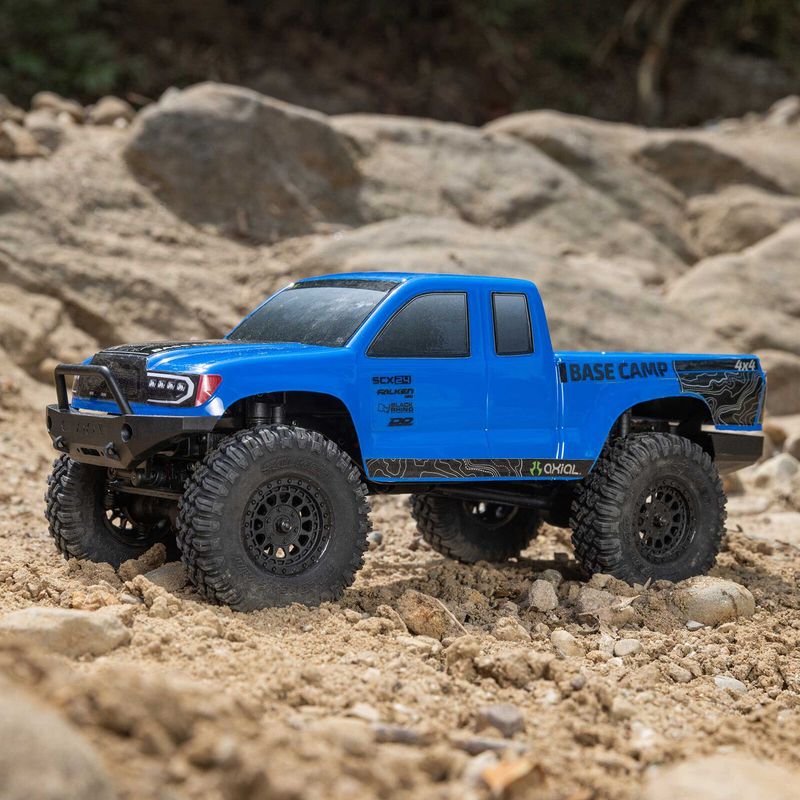 1/24 SCX24 Base Camp 4X4 RTR Brushed Rock Crawler (Battery &amp; Charger Included), Blue