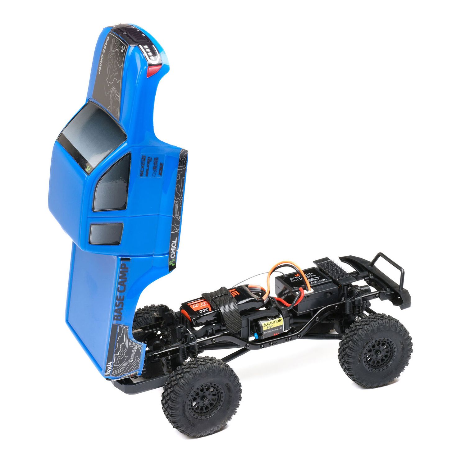 1/24 SCX24 Base Camp 4X4 RTR Brushed Rock Crawler (Battery &amp; Charger Included), Blue