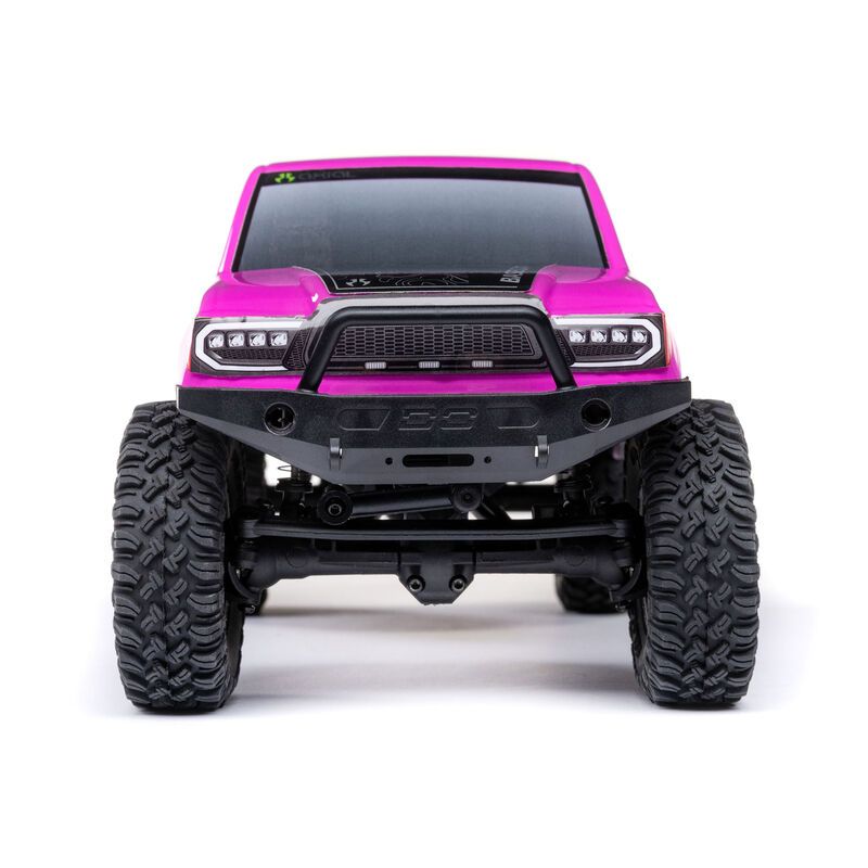1/24 SCX24 Base Camp 4X4 RTR Brushed Rock Crawler (Battery &amp; Charger Included), Pink