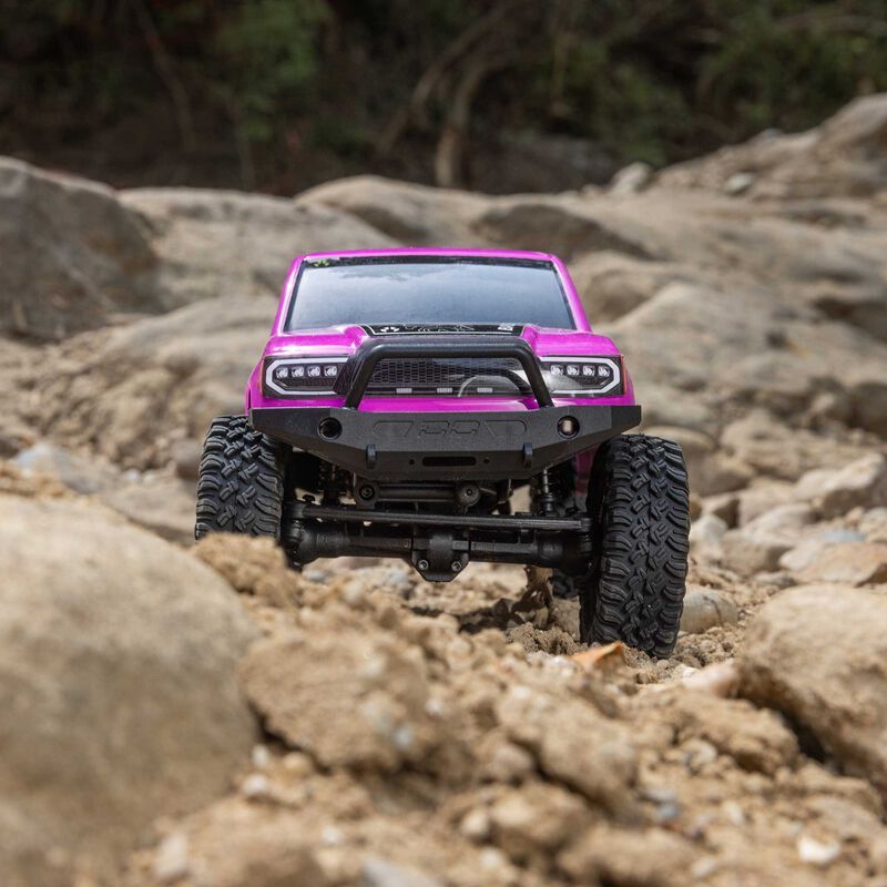 1/24 SCX24 Base Camp 4X4 RTR Brushed Rock Crawler (Battery &amp; Charger Included), Pink