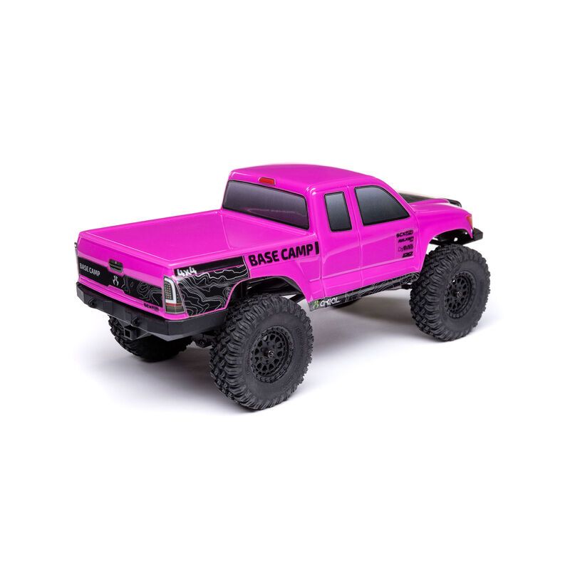 1/24 SCX24 Base Camp 4X4 RTR Brushed Rock Crawler (Battery &amp; Charger Included), Pink