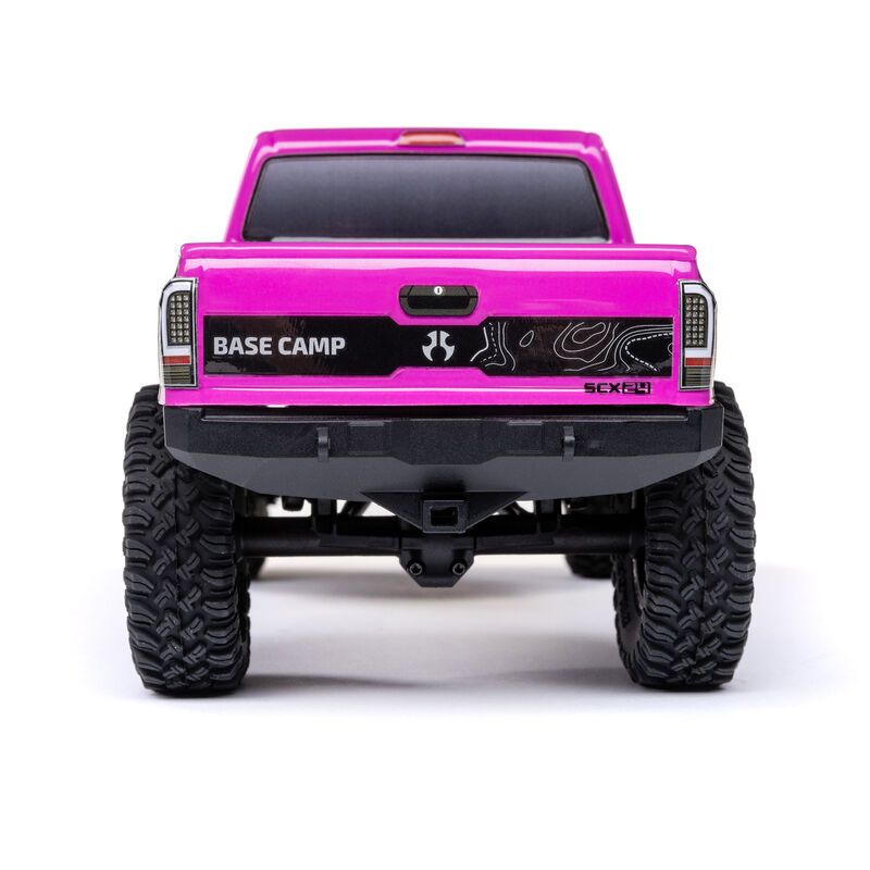 1/24 SCX24 Base Camp 4X4 RTR Brushed Rock Crawler (Battery &amp; Charger Included), Pink