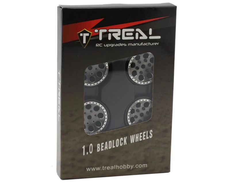 Treal Hobby 1.0" 8-Hole Beadlock Wheels (Grey) (4) (22g)
