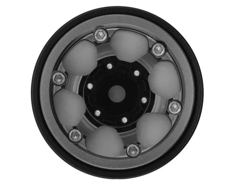 Treal Hobby Type D 1.0" Concave 6-Spoke Beadlock Wheels (Grey) (4) (21.2g)