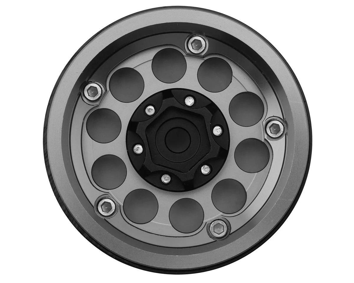 Treal Hobby Type F 1.9&quot; 10-Hole Beadlock Wheels (Grey) (4)