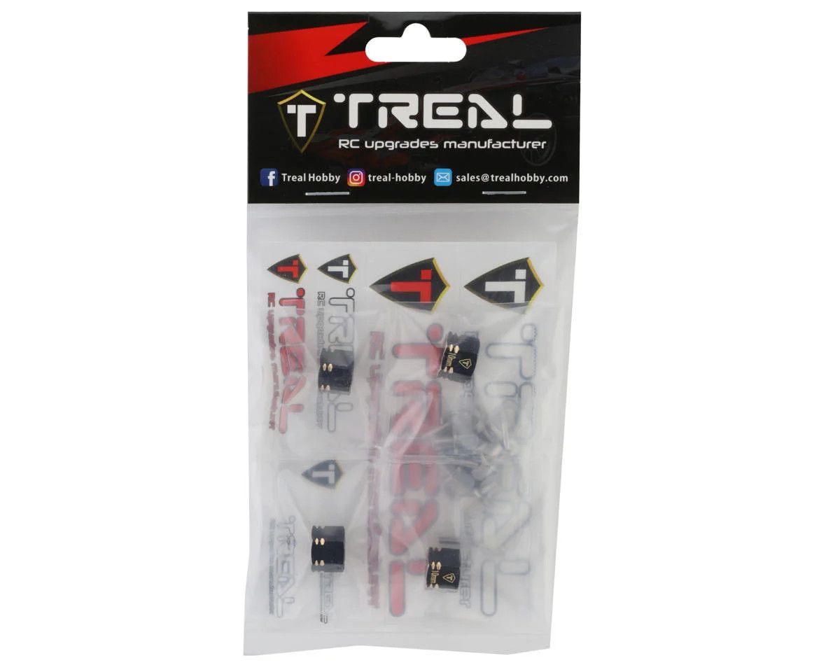 Treal Hobby Capra/SCX10 III 12mm Brass Extended Wheel Hex Adapters (4) (+10mm)