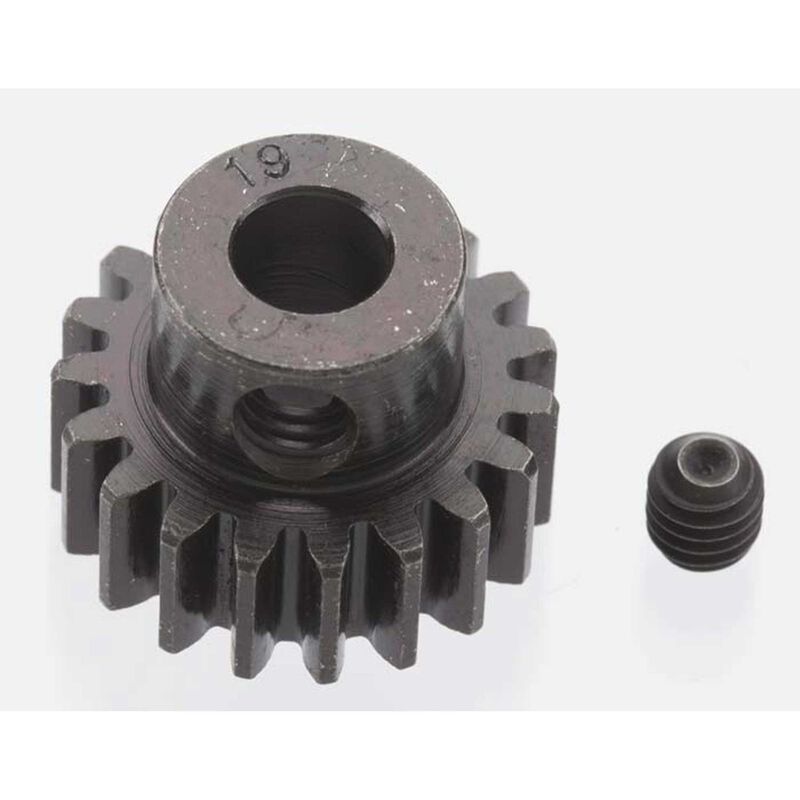 Extra Hard 19 Tooth Blackened Steel 32p Pinion 5mm