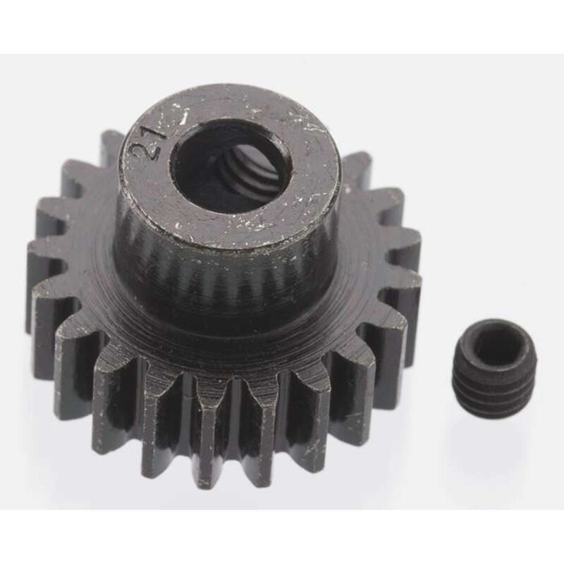 Extra Hard 21 Tooth Blackened Steel 32p Pinion 5mm