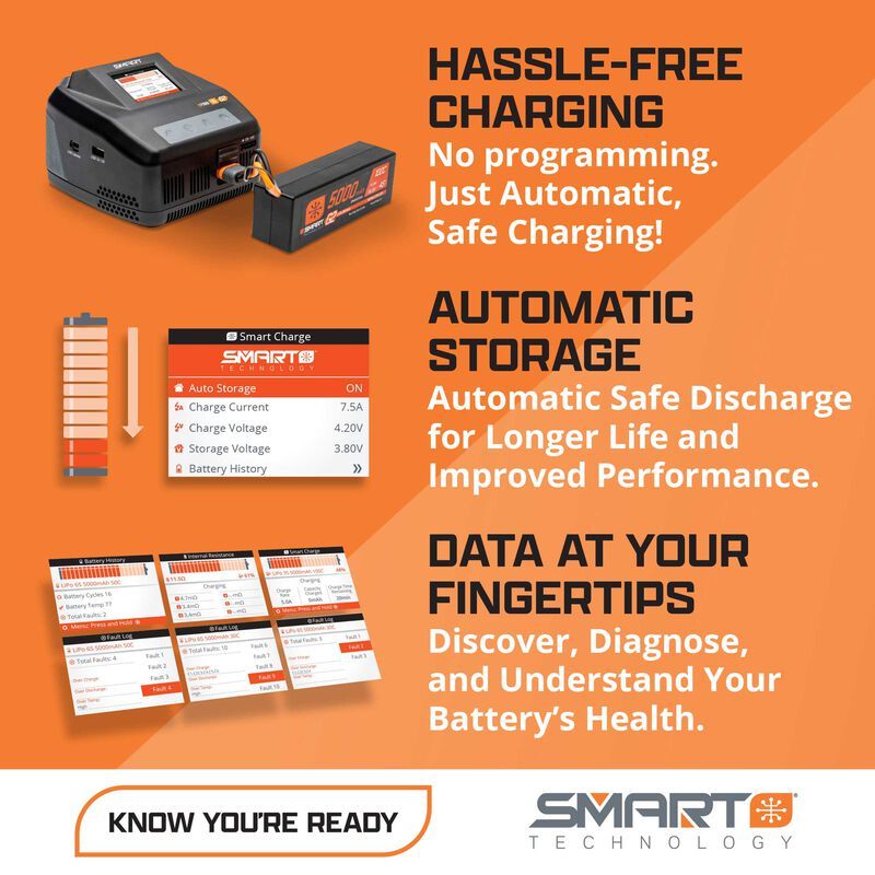 Smart 2S G2 LiPo Battery &amp; S155 Charger Bundle