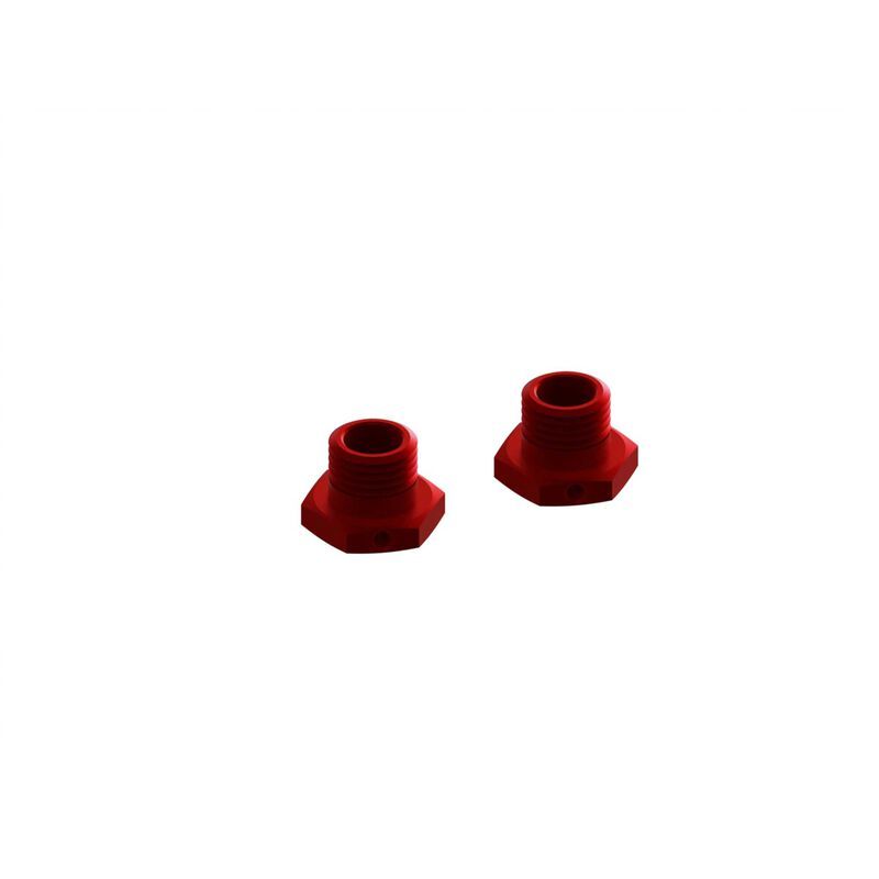 Alum Wheel Hex 17mm Red (2)