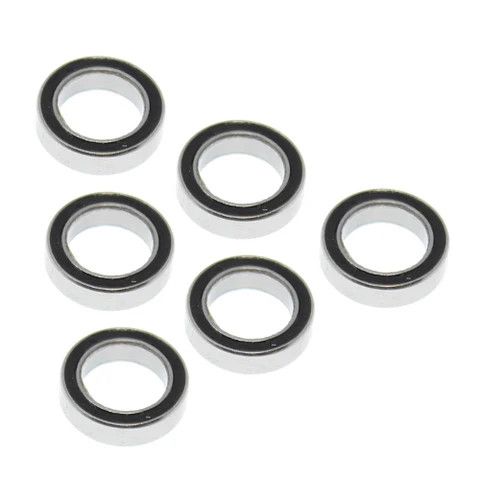 10x15x4mm Rubber Sealed Ball Bearings (6pcs)