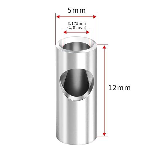 Steel 3.2mm Motor Shaft to 5mm Pinion Bore Adapter Sleeve