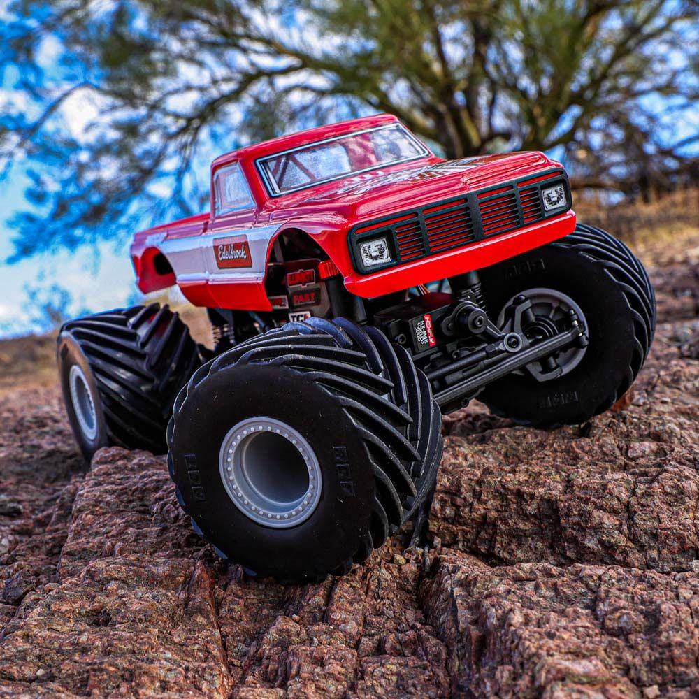 MT-18 - 1/18 Scale Brushed Electric Monster Truck, RED - Edelbrock