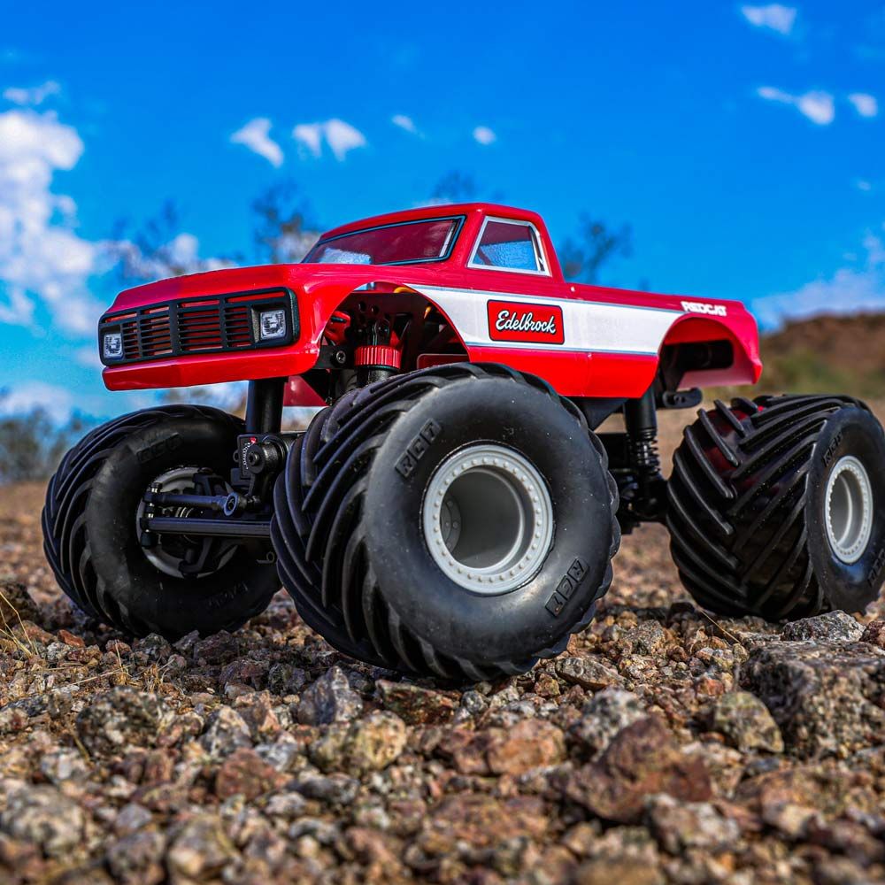 MT-18 - 1/18 Scale Brushed Electric Monster Truck, RED - Edelbrock