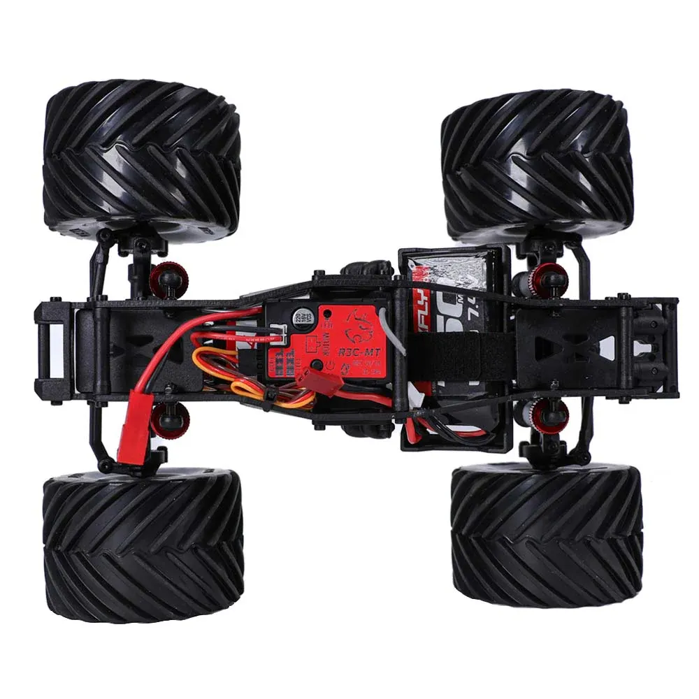 MT-18 - 1/18 Scale Brushed Electric Monster Truck, RED - Edelbrock