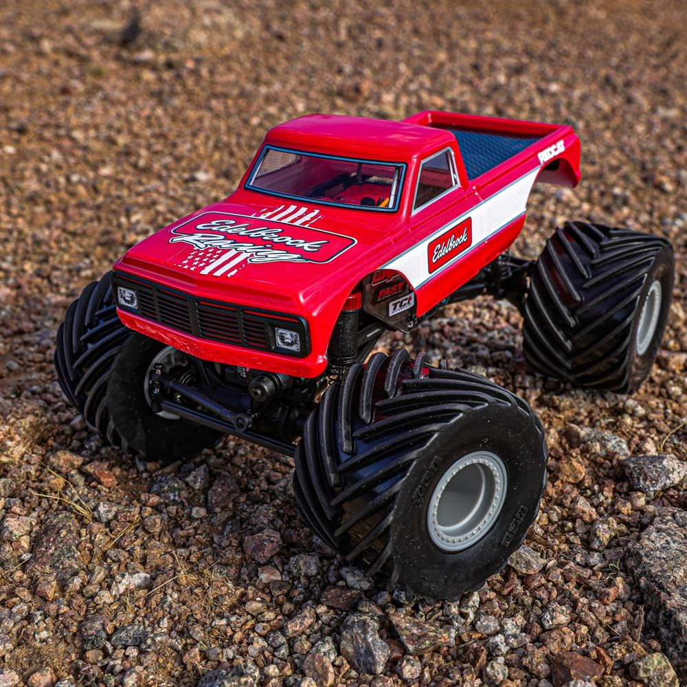 MT-18 - 1/18 Scale Brushed Electric Monster Truck, RED - Edelbrock