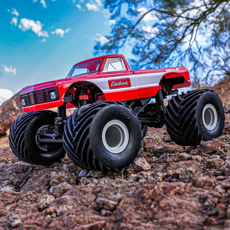 MT-18 - 1/18 Scale Brushed Electric Monster Truck, RED - Edelbrock
