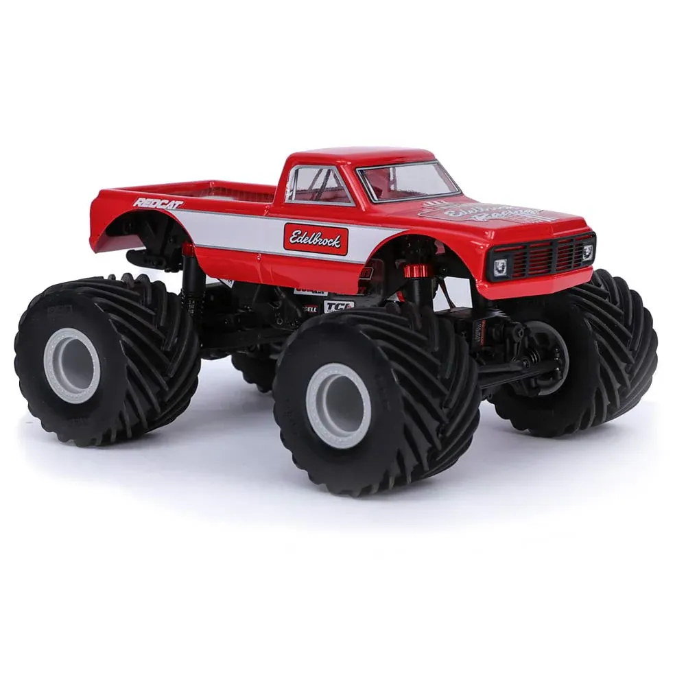 MT-18 - 1/18 Scale Brushed Electric Monster Truck, RED - Edelbrock