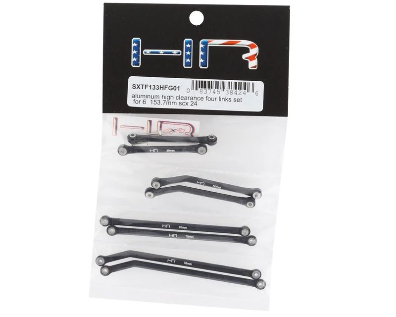 Hot Racing Axial SCX24 Aluminum High Clearance 4 Link Set (153.7mm) (Gladiator)