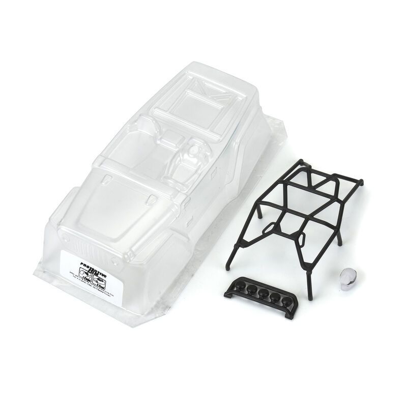 2004 Jeep LJ Clear Body with Trail Cage for Axial SCX24
