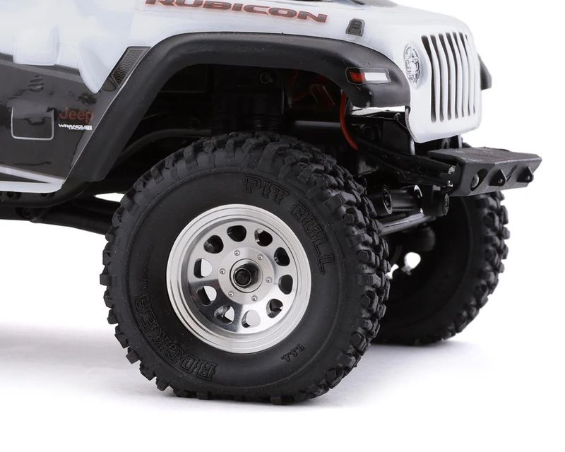 SSD RC SCX24 1.0” Aluminum / Brass D Hole Beadlock Wheels (Silver) (2) (24g)