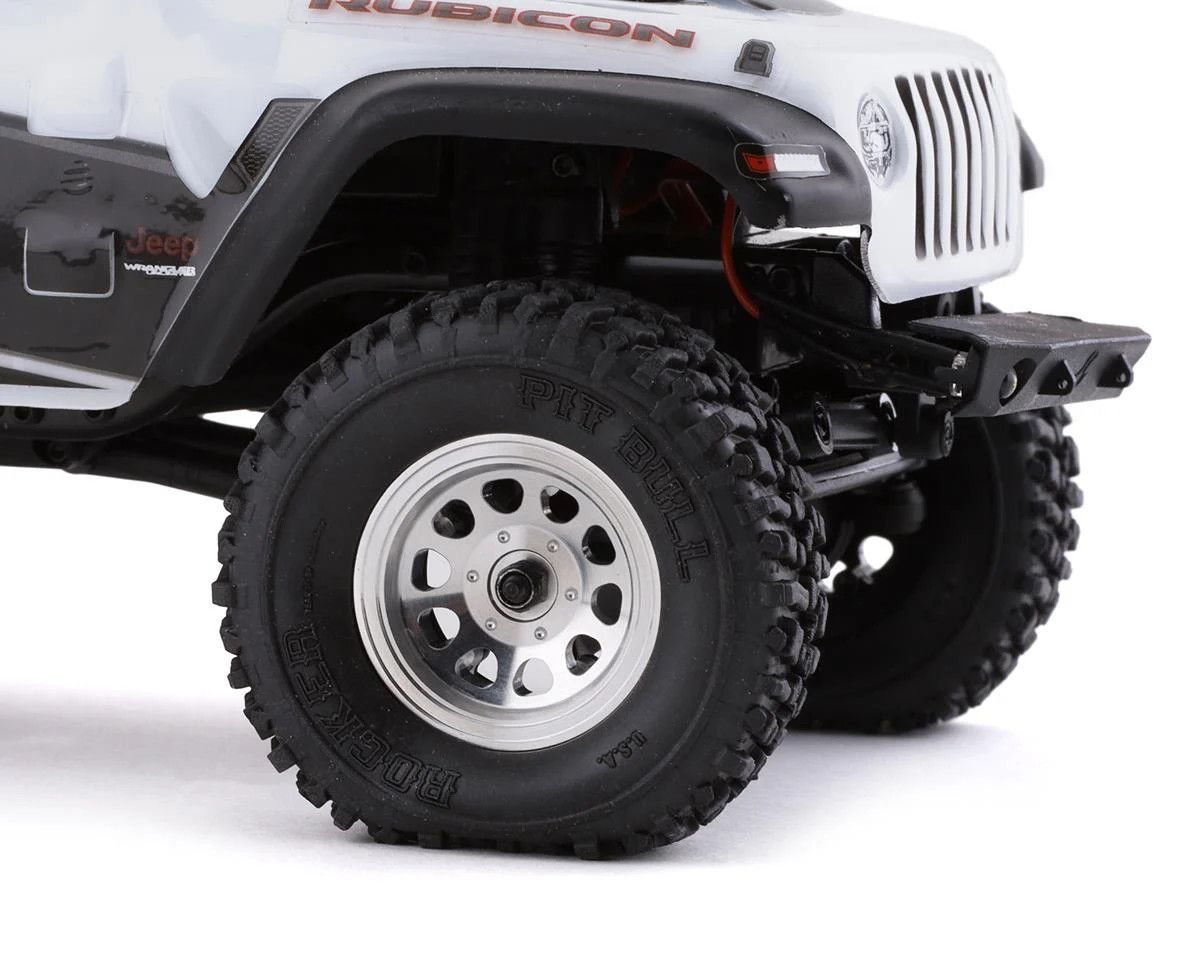 SSD RC SCX24 1.0” Aluminum / Brass D Hole Beadlock Wheels (Silver) (2) (24g)