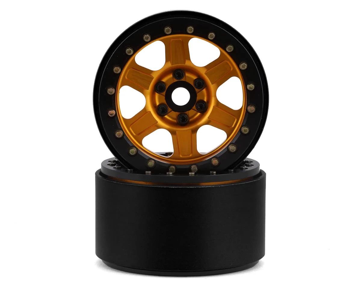 SSD RC Challenger 2.2&quot; Beadlock Wheels (Gold/Black) (2)
