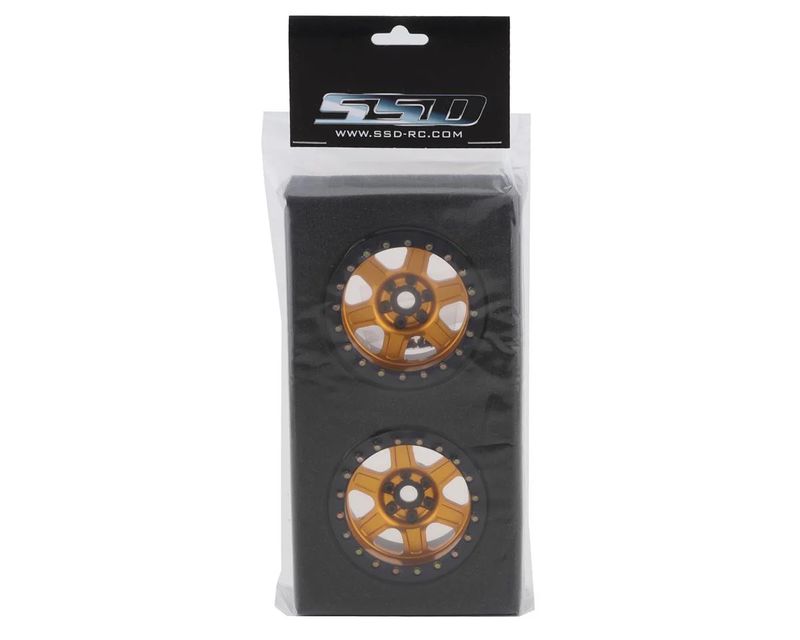 SSD RC Challenger 2.2" Beadlock Wheels (Gold/Black) (2)