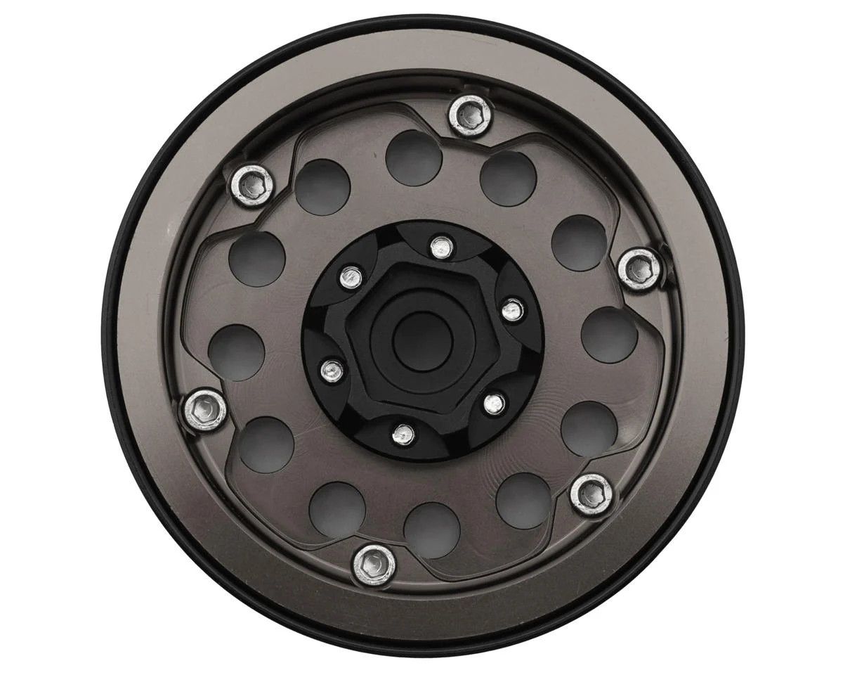 Treal Hobby Type I 1.9&quot; Vintage 12-Hole Beadlock Wheels (Titanium) (4)