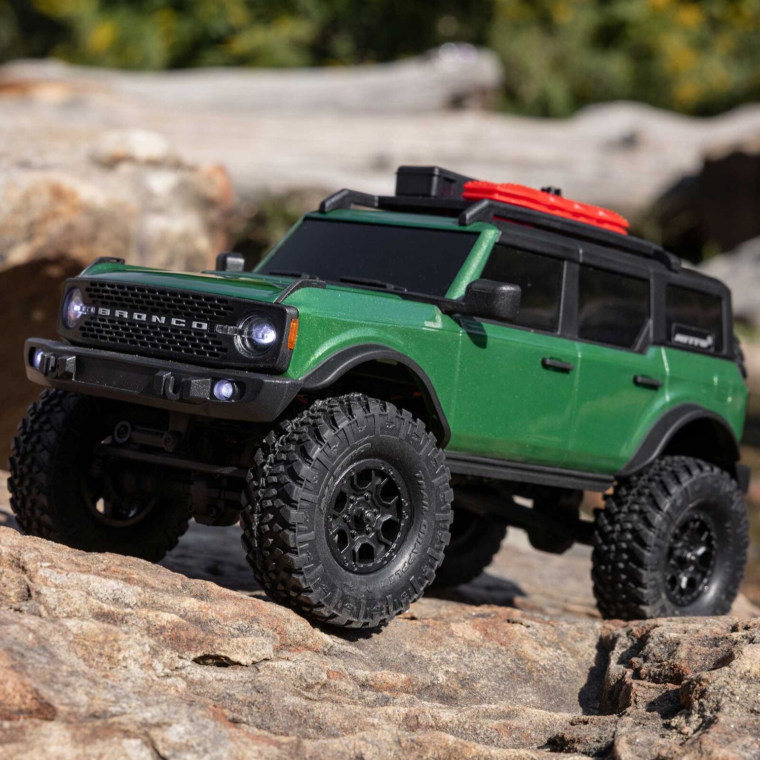 1/24 SCX24 Ford Bronco 4X4 RTR Brushed Rock Crawler (Battery &amp; Charger Included), Green