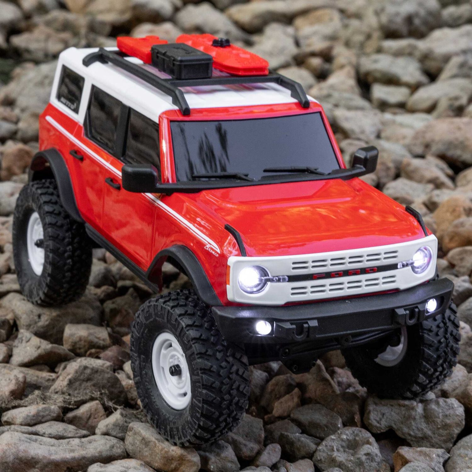 1/24 SCX24 Ford Bronco Heritage Edition 4X4 RTR Brushed Rock Crawler (Battery &amp; Charger Included), Red