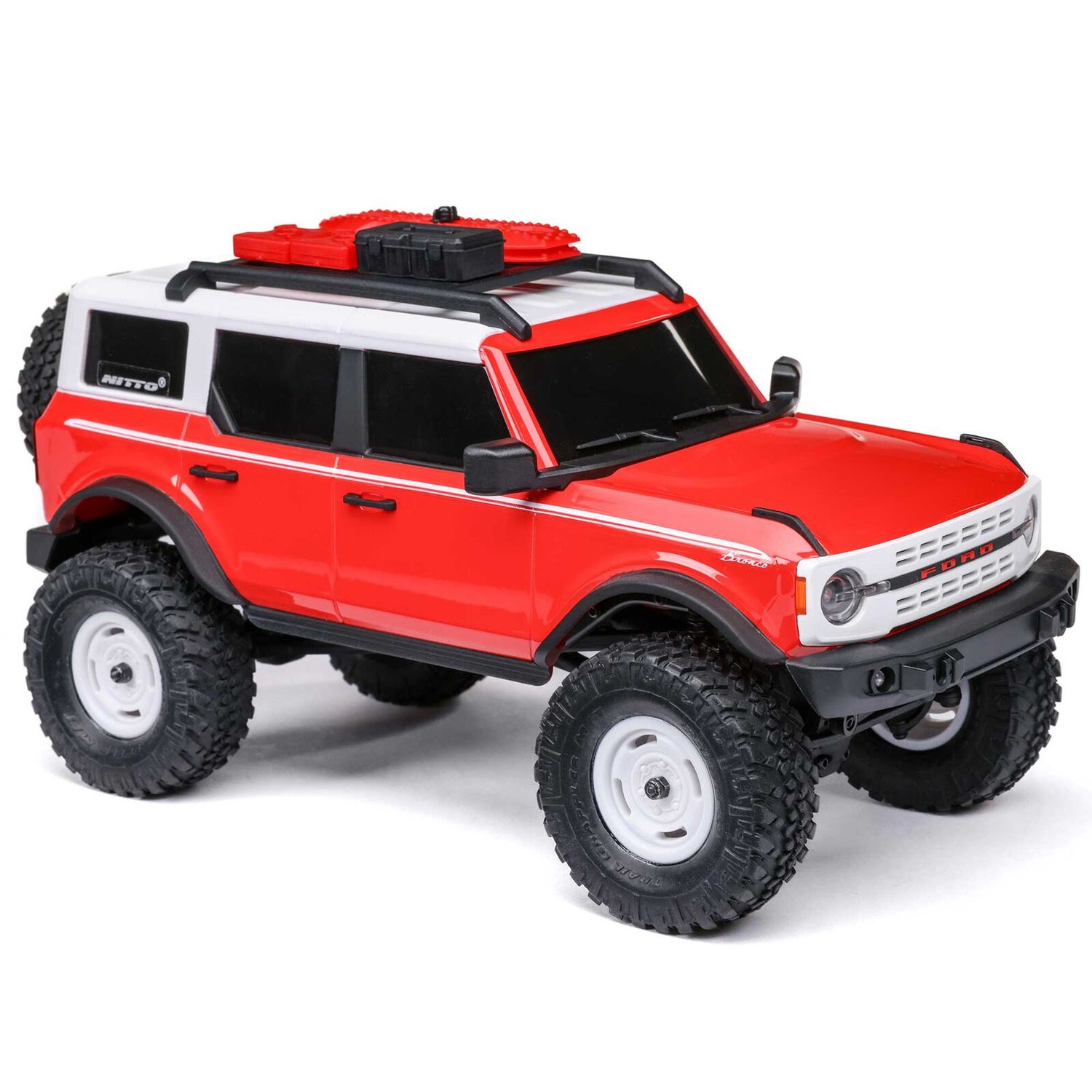 1/24 SCX24 Ford Bronco Heritage Edition 4X4 RTR Brushed Rock Crawler (Battery &amp; Charger Included), Red